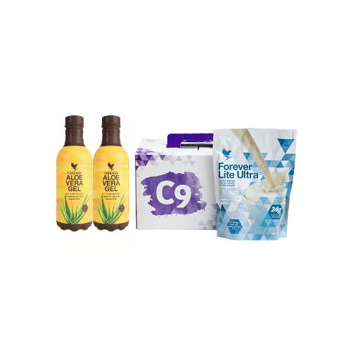 Forever Living Clean 9 pack with two aloe drinks and shake mix